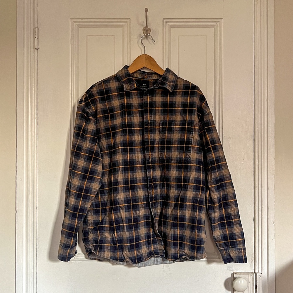 Men’s Plaid Corduroy Shirt